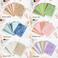 96 Sheets Scrapbook Supplies & Junk Journal Supplies Set – Textured Paper & M…