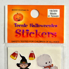 Vintage Teenie Halloweenies Stickers Ruth Morehead Halloween Ghost Pumpkin NOS