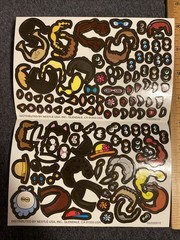 Vintage Nestle EASTER EGG Sticker Sheet Scrapbook Craft Stickers