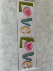 ME & MY BIG IDEAS EMBELLISHMENT STICKERS GLITTER WORD ‘LOVE’ WORD ‘LOVE’ 3D