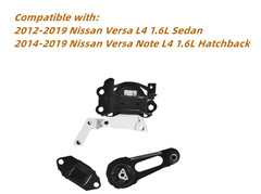 Soportes de motor 3pcs compatibles con Versa 1.6L 2012-2019 sedán y hatchback