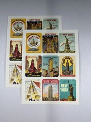 Cavallini & Co. New York City Vintage Sticker Set, Assorted