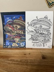 Snail Mail, Happy Mail, 5×7” Art Print, Activities, Halographic Vinyl Stickers