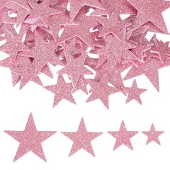 Star Foam Stickers, 70Pcs EVA Self Adhesive Glitters, Pink
