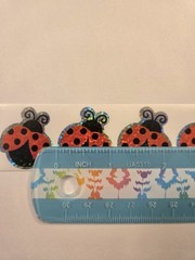 15 Lady Bug Stickers/Sparkly Lady Bug Stickers/Holographic Bug Stickers