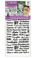 6 – Hot Off The Press Dazzles White Jewel & Family and Friends Sheets of Sticker
