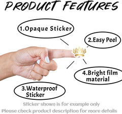 180Pcs Gold Crown Stickers Self-Adhesive Paper Decorative Stickers Waterproof De