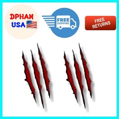 Dinosaur Claw Marks Vinyl Decals – Waterproof 2-Pack for Cars & Walls, 6»x13»