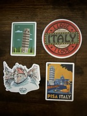 Italy Vacation Stickers Set Of 8