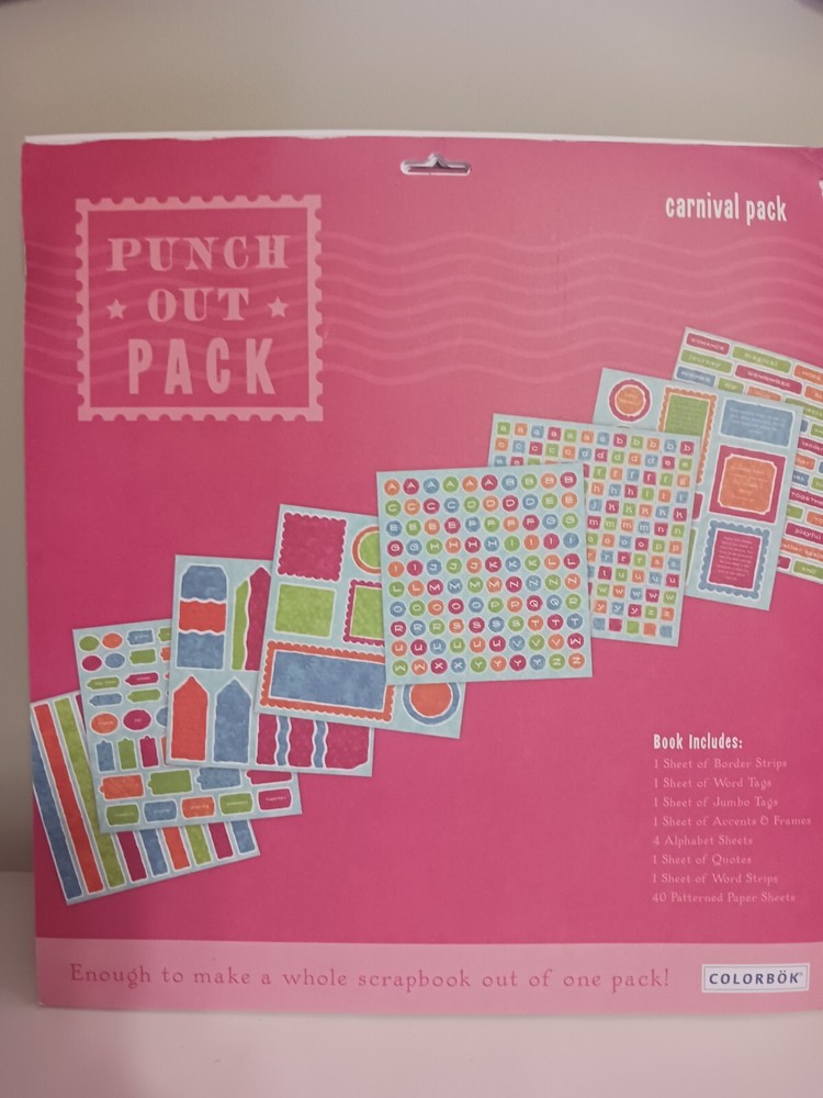 Colorbok 12 X 12 Punch Out Pack «CARNIVAL» – 50 SHEETS!!!!