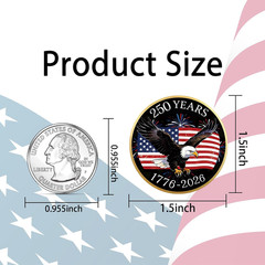 1.5Inch 250Th Anniversary Stickers Roll- 500 Pcs 250 Years Semiquincentennial St