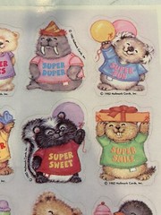 Hallmark Vintage 1982 Shirt Tales Stickers Cute Funny Animals Critters