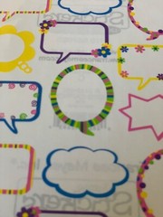 FRANCES MEYER STICKERS BUBBLE STICKERS COLORFUL MULTI-SHAPED WORD BUBBLES 18PCS
