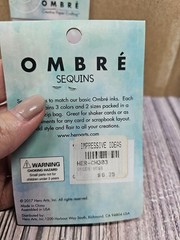 lot of 3 Dress my Craft Crystal Clear & Hero Arts OMBRE SEQUINS (green, purple)
