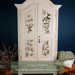 Chic Floral Rub on Transfer – DIY Furniture Makeover