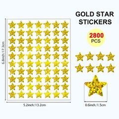 2800 PCS Star Stickers for Kids Reward, Holographic Small Star Stickers, 0.6″…