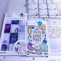 Huge Lot of 17 Scrapbooking Stickers, Sweet Kaiwaii, Shine, Recollections + More