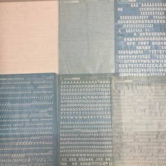 45+ Sheets White Letraset Letters -Zipper Helvetica Times Broadway- Many Fonts