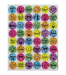 Classroom Supplies Mini Sparkle Stickers, 96 pcs