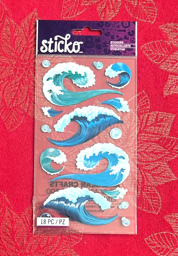 STICKO WAVES WATER SPLASH FOIL STICKER – FREE SHIPPING