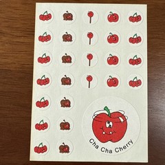 Vintage 80s CTP Matte Cherry Scratch & Sniff Sticker Sheet Rare Maxi Mini