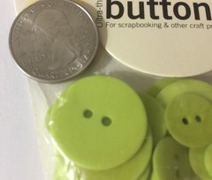 LIME GREEN CIRCLE ULTRA-THIN BUTTONS(24pc)Making Memories •Mini•Small•Holiday•🎄