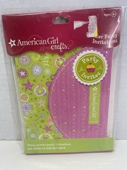 American girl crafts sticker party invitations set of 8 New 2011