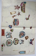 1984 SCHOLASTIC vintage sticker sheets (4) LARGE Christmas theme John O’Brien
