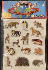 Vtg 90’s Puffy Stick-Ons Stickers NIP “Wildlife of the World” Imperial Toy Corp