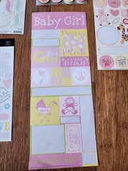 Vintage Lot Scrapbook Stickers Baby Girl Mixed Various Baby Theme Partials #4