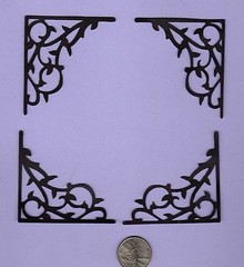 Photo Corner, Vine Photo Corner Die Cuts, 8 pcs-2.5″ x 2.5″ Scrapbooking