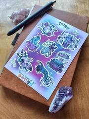 Spell Bound Witchy Gothic Sticker Sheet – Original Art by SammiSpaghettiArt