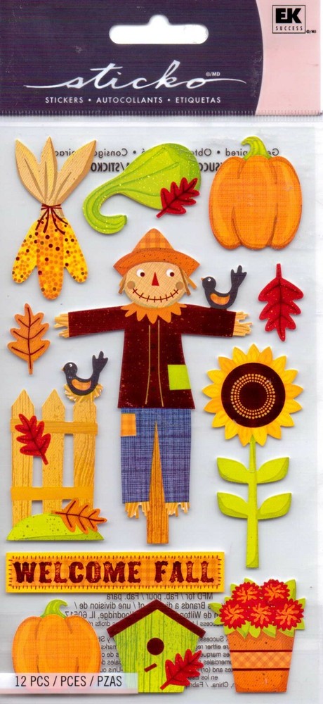 Sticko HALLOWEEN & FALL stickers~Adorable!U PICK! Quick Ship
