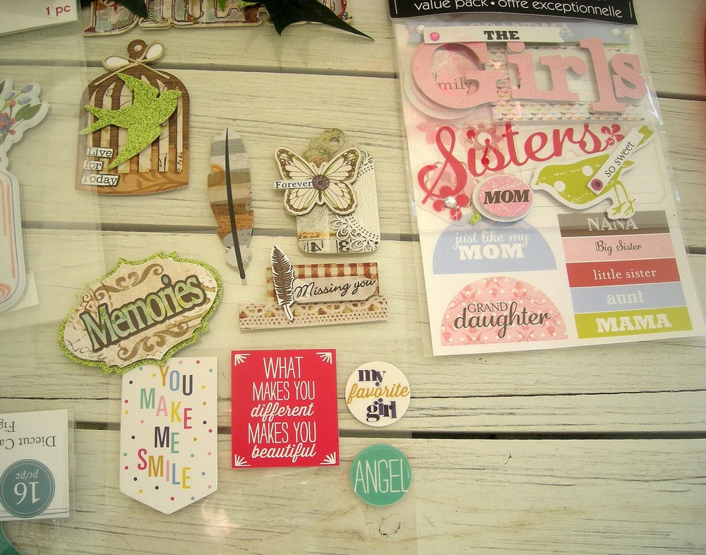 Flowers Rustic Sister Daughter Mom Chipboard Stickers Card Supplies Paper Crafts