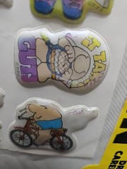Vintage Holographic Hologram Sports Ziggy American Greetings Puffy Stickers Wow