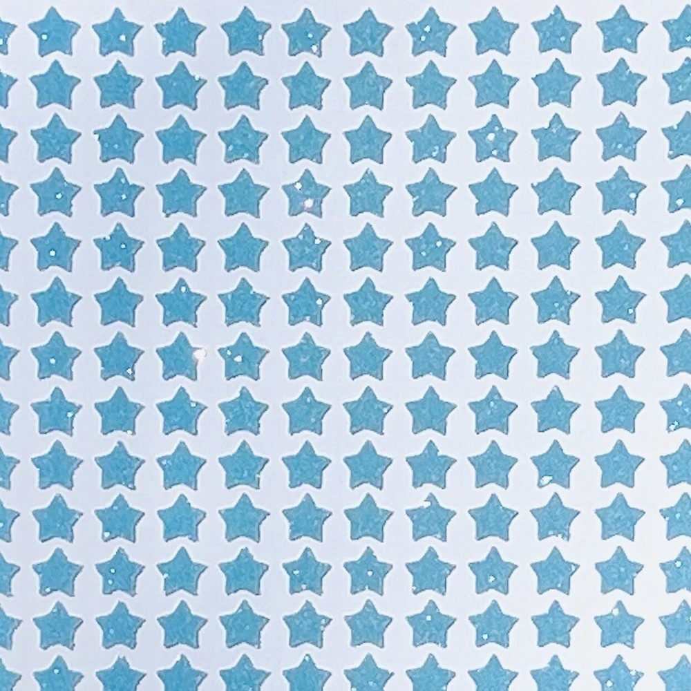 Blue Glitter Star Sticker Sheet! – Choose a Size – Cute & Sparkly!