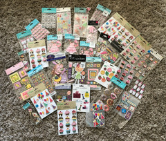 Lot of 34 Girl Themed Embellishments – Paper Craft, Scrapbooking, Journaling