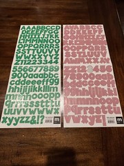 NEW Lot Of 11 Sticker Letters & Numbers For Paper Crafting