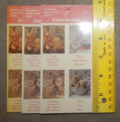 3 Packs Vintage Gummed Teddy Bear Stickers (1 3/8″ x 2 3/8″) 240 total, new