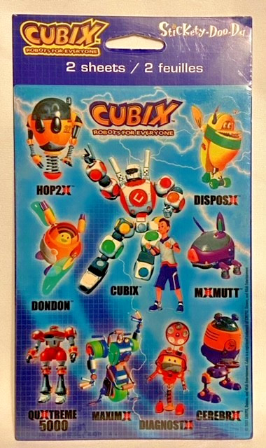 NIP Vintage Cubix (Robots for Everyone) Stickers by Stickety-Doo-Da Circa 2001