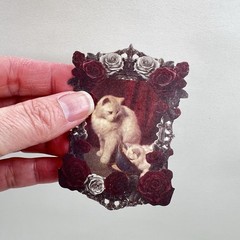 Gothic Manor Rose Stickers Junk Journal Collage Scrapbooking