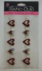 Provo Craft Stand-outs Paper Sculpture Stickers-HEART BORDER, NIP