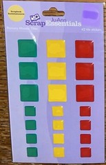 Joann Scrap Essentials 42 Tiles 2 Sizes Card Making Craft Scrapbook Stickers