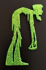 Tim Holtz Die Cuts * Ghoulish Zombie *Set of 12* Green Cardstock or Glitter Foam