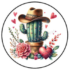CACTUS SOUTHWESTERN WESTERN ENVELOPE SEALS LABELS STICKERS PARTY FAVORS