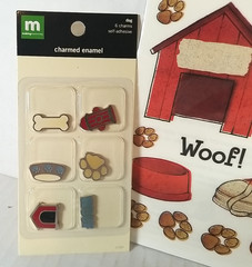 NEW Dog Scrapbook Kit Lot Stickers Rub Ons Textured Tape Enamel Charms