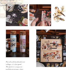 556 Pcs/48 Sheets Scrapbook Flower Stickers, Stickers for Scrapbooking Waterproo