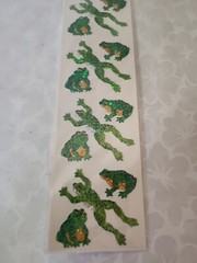 Vtg Sticker Educational Tool Lot Of 6 Dinosaurs and Amphibians – all unused