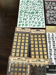 Lot Of Alphabet Letter Stickers Large Lot Crafter’s Square Fiskars Nostalgiques