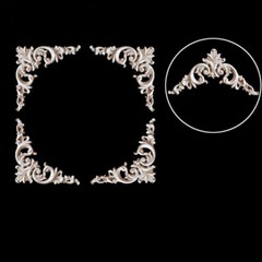 4 PCS Wood Onlay Wall Appliques Onlays Furniture Cabinet Stickers